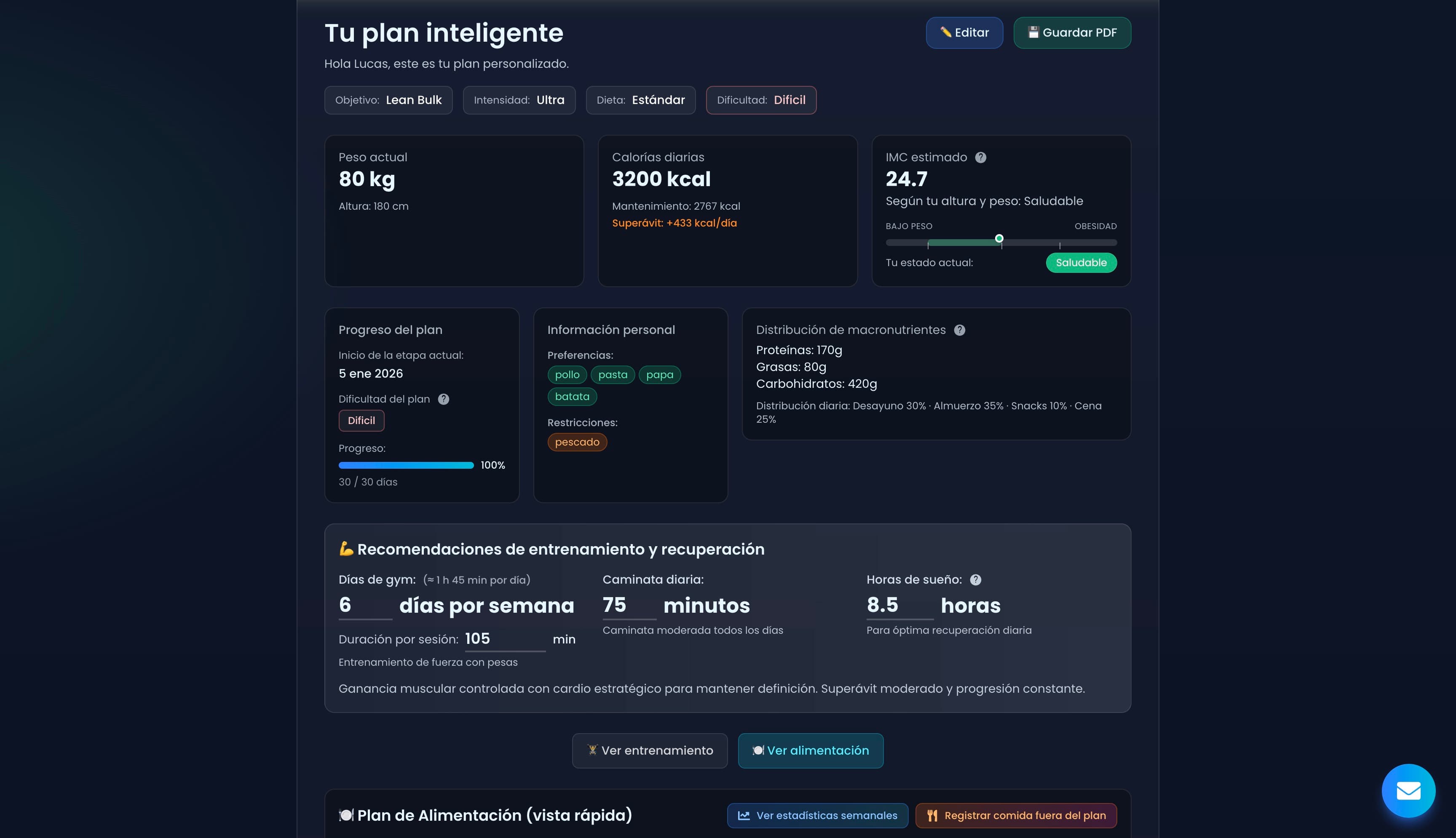 FitPlan AI screenshot 2